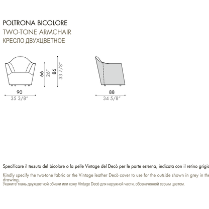Desiree Armchair ELDORA - dimensions, item code 001015