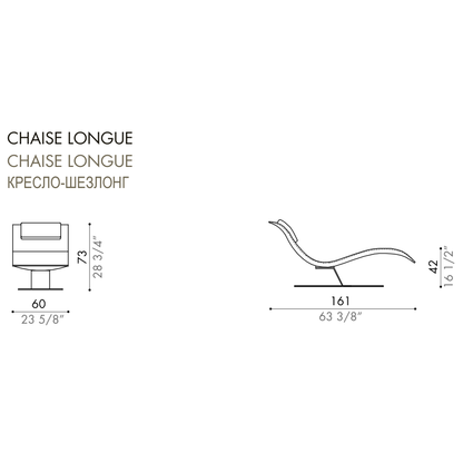 Desiree Chaise Longue ELI FLY - dimensions, item code 006505
