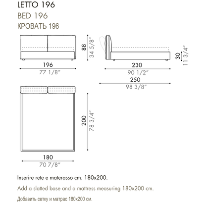 Desiree Bed HAB - dimensions, item code 009031