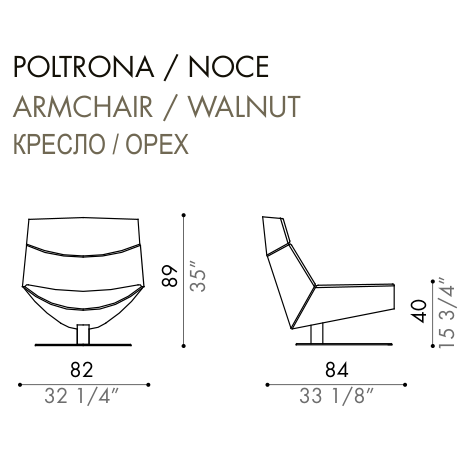 Desiree Armchair KARA - dimensions, item code 001015