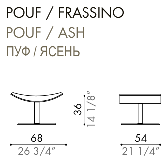 Desiree Pouf KARA - dimensions, item code 007450