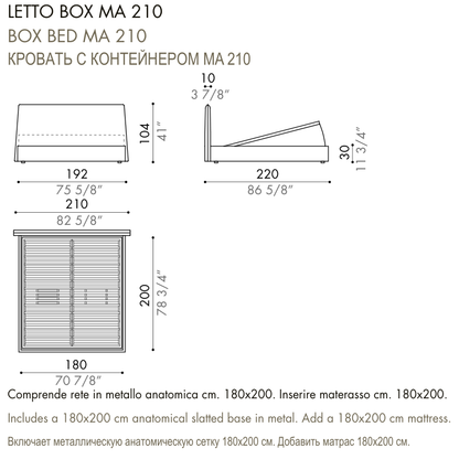 Desiree Bed LOV - dimensions, item code 009036