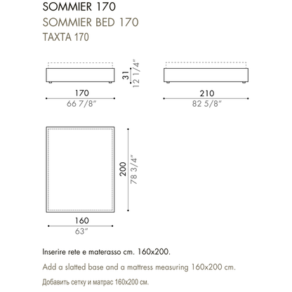 Desiree Bed Base LUDWIG - dimensions, item code 009131
