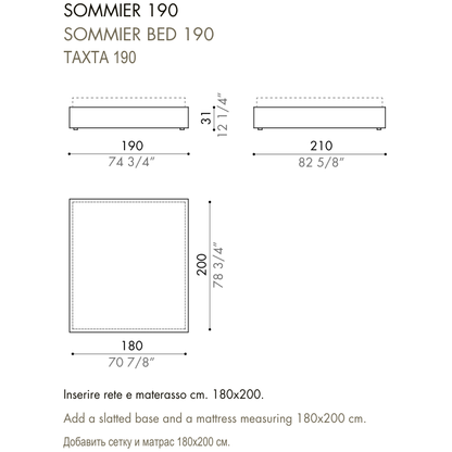 Desiree Bed Base LUDWIG - dimensions, item code 009132
