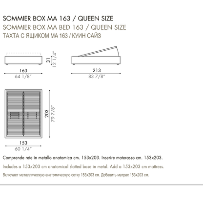 Desiree Bed Base LUDWIG - dimensions, item code 009135