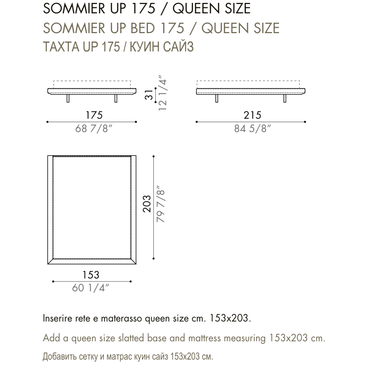Desiree Bed Base LUDWIG - dimensions, item code 009170