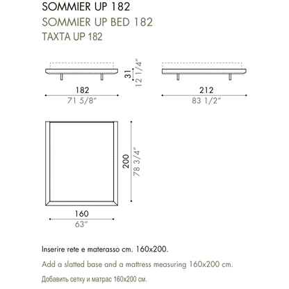 Desiree Bed Base LUDWIG - dimensions, item code 009171