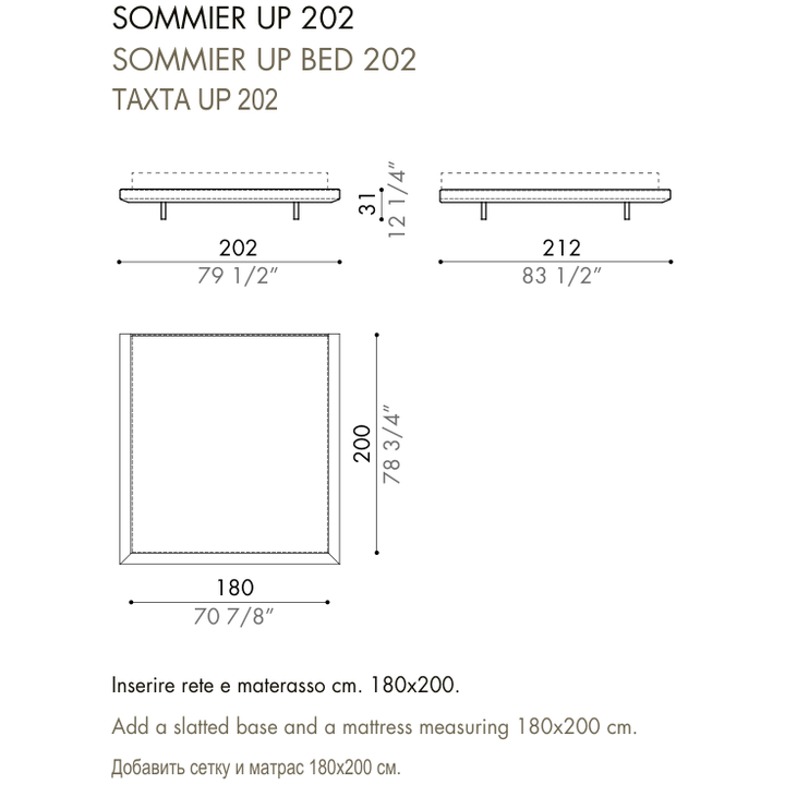 Desiree Bed Base LUDWIG - dimensions, item code 009172