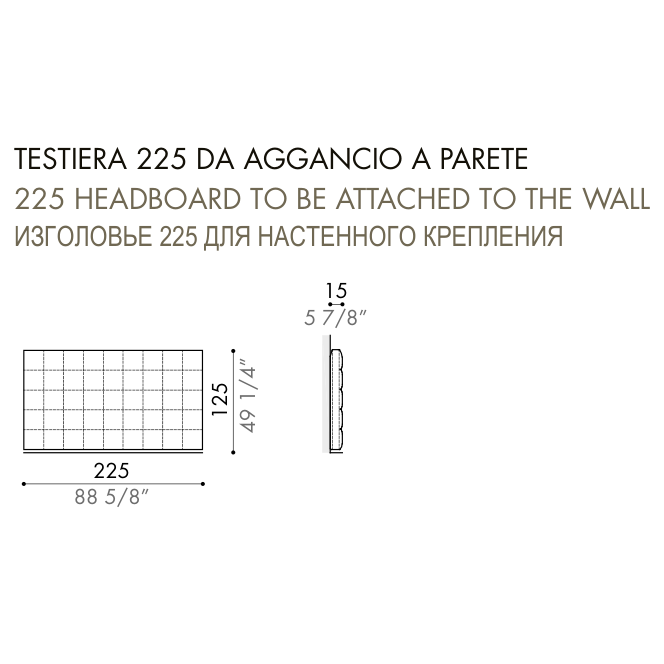 Desiree Headboard LUDWIG - dimensions, item code 009260