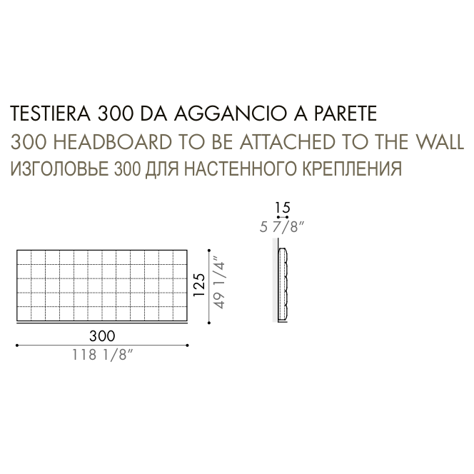 Desiree Headboard LUDWIG - dimensions, item code 009261