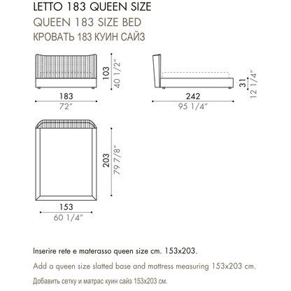 Desiree Bed SHELLON IN - dimensions, item code 009061