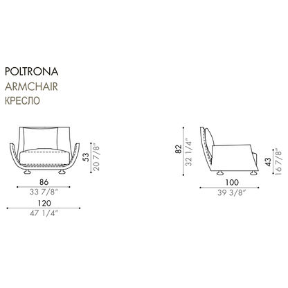 Desiree Armchair TULISS - dimensions, item code 001010