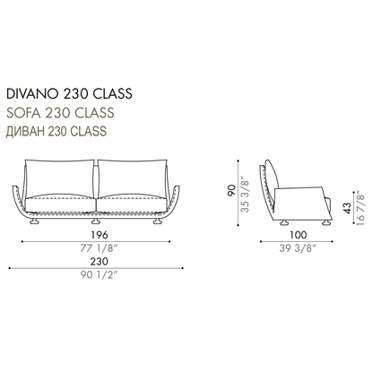 Desiree Sofa TULISS - dimensions, item code 002045