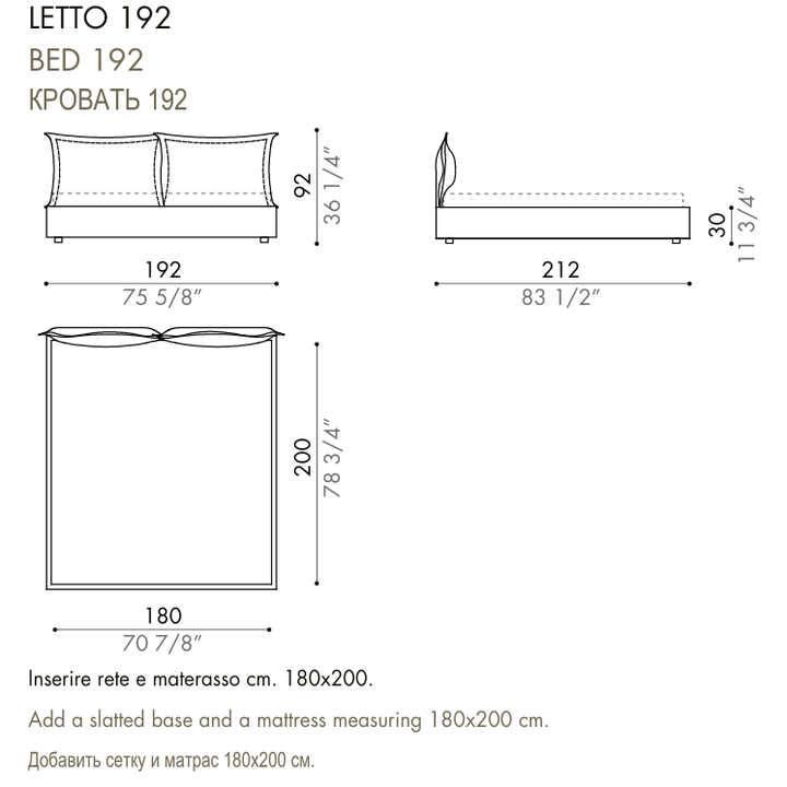 Desiree Bed VANITY - dimensions, item code 009033