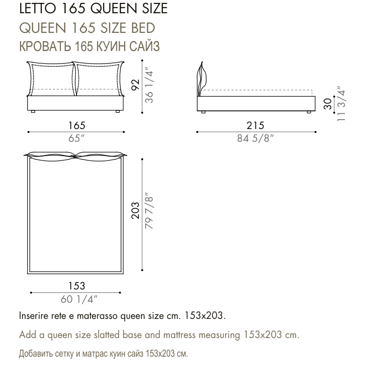 Desiree Bed VANITY - dimensions, item code 009061