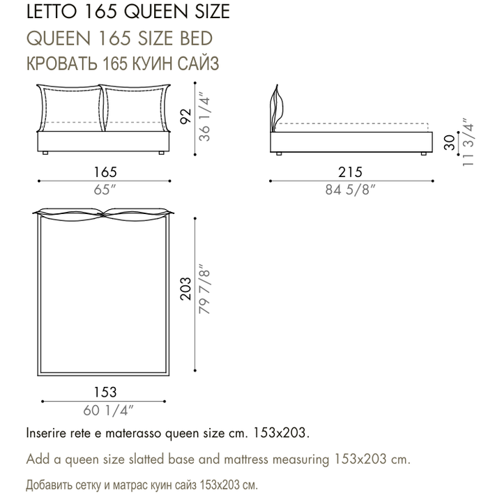 Desiree Bed VANITY - dimensions, item code 009061