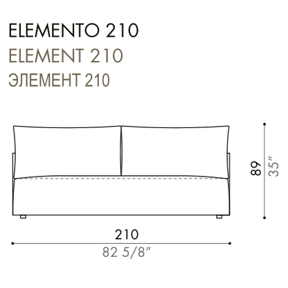 Desiree Modular Sofa Element ZENIT - dimensions, item code 003070