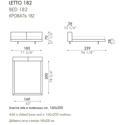 Desiree Bed ZENIT - dimensions, item code 009030