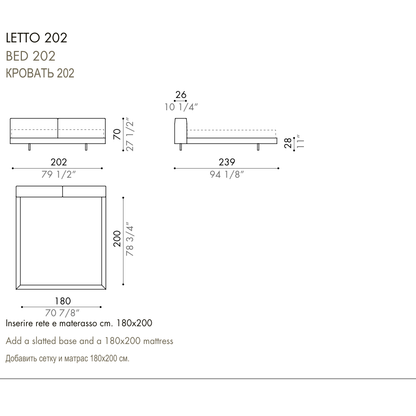 Desiree Bed ZENIT - dimensions, item code 009031