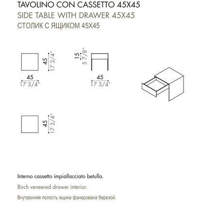 Desiree Side Table ZEROCENTO - dimensions, item code 007630