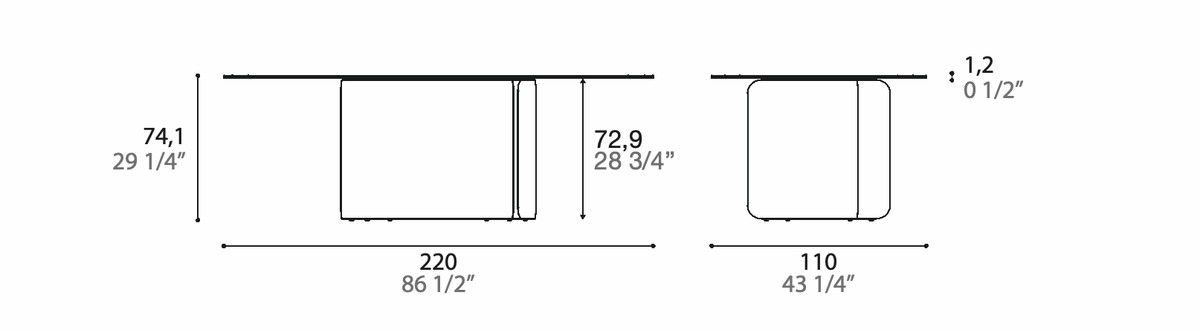 Manufacturer dimensioned technical diagram of Alf DaFrè ESS22V. Not a finish photograph.
