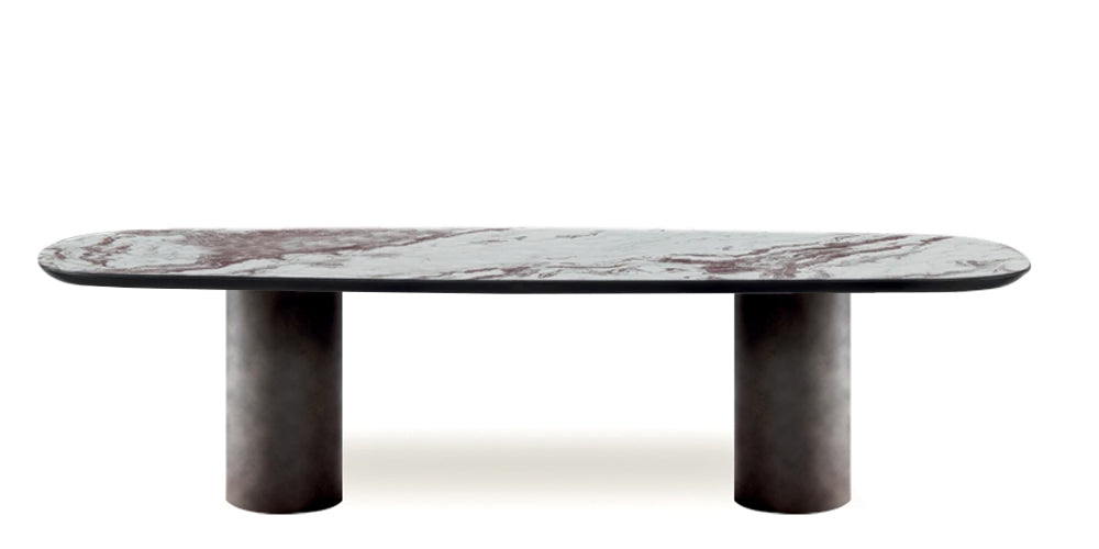 Devina Nais Dining Table Cosmopolitan My-Glass - Pillar — manufacturer image, example finish and configuration