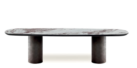 Devina Nais Dining Table Cosmopolitan My-Glass - Pillar — manufacturer image, example finish and configuration