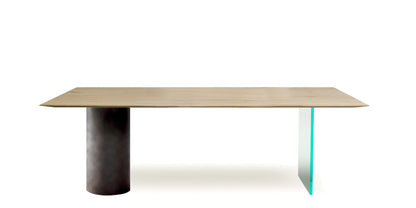 Devina Nais Dining Table Manhattan - Pillar mix — manufacturer image, example finish and configuration