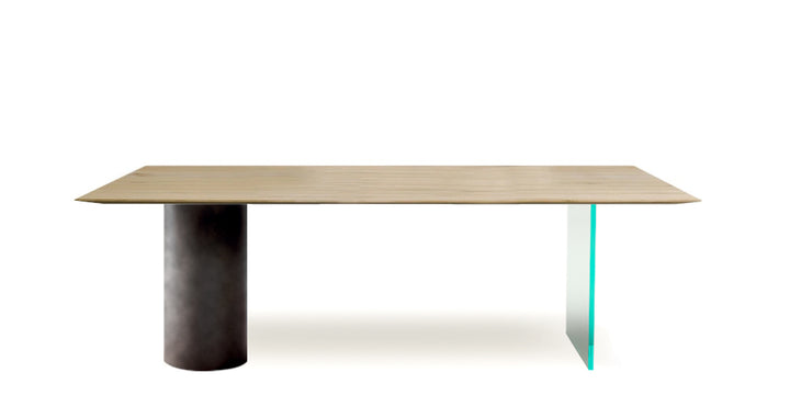 Devina Nais Dining Table Manhattan - Pillar mix — manufacturer image, example finish and configuration