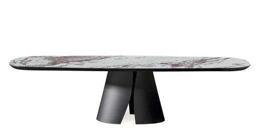 Devina Nais Dining Table Cosmopolitan My-Glass - Shell — manufacturer image, example finish and configuration