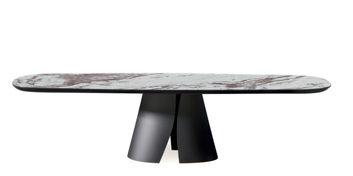 Devina Nais Dining Table Cosmopolitan My-Glass - Shell — manufacturer image, example finish and configuration
