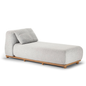 Idol&Furniture Lounge Chair RULE TEAK — Teak Wood / Lungo Cream — product view