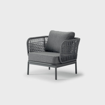 YOLK low-back lounge armchair - Anthracite