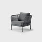 YOLK low-back lounge armchair - Anthracite