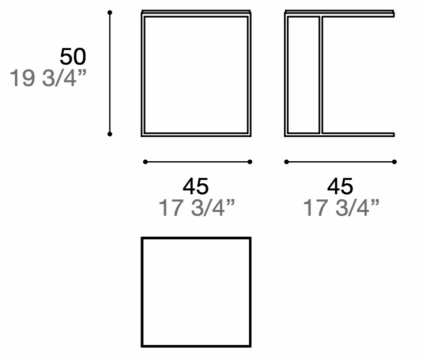 Manufacturer technical drawing for HAN455; line illustration, not a product photograph.