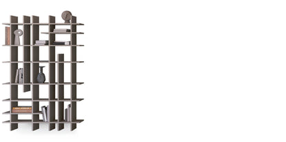 Devina Nais Bookcase Ritmo - official manufacturer photograph, example configuration and finish