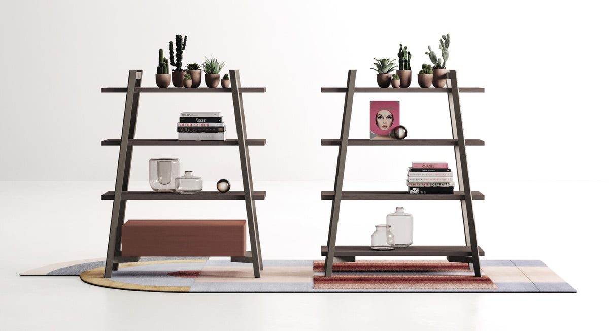 Devina Nais Bookcase Step Low — manufacturer example configuration and finish — product view