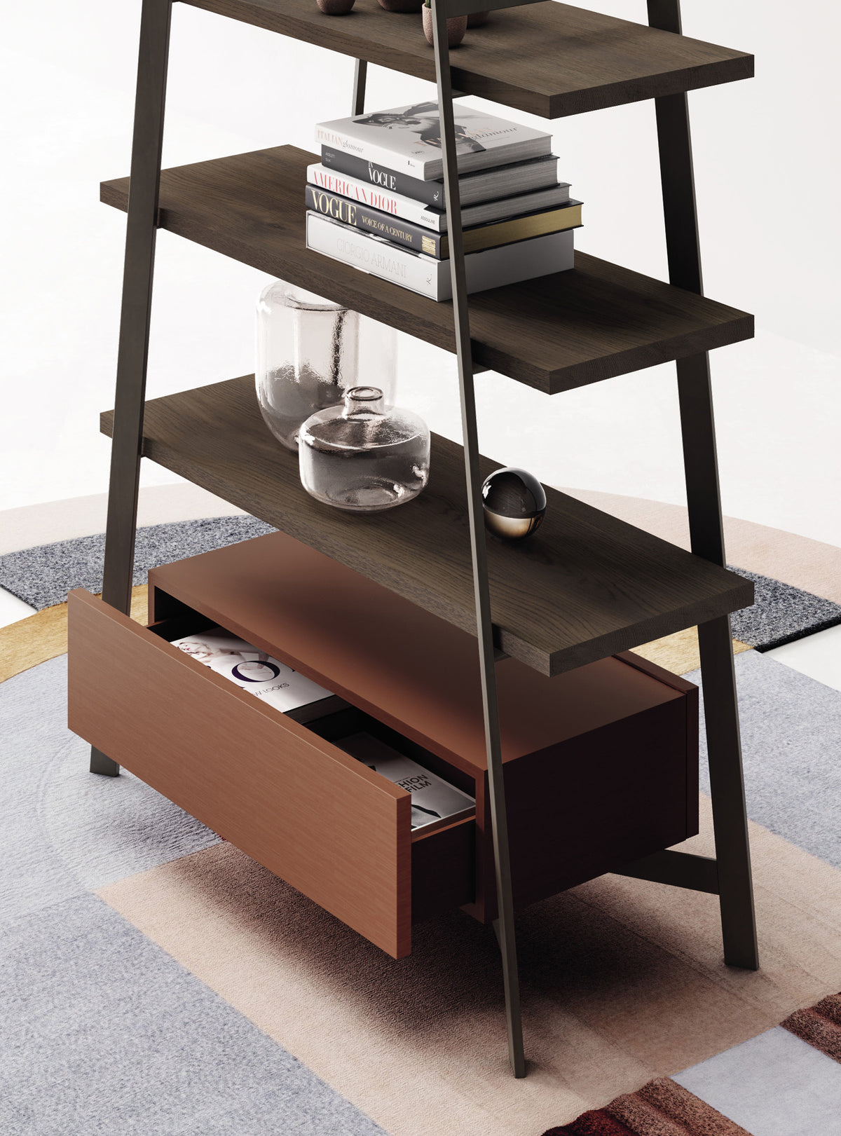 Devina Nais Bookcase Step Low — manufacturer example configuration and finish — additional view