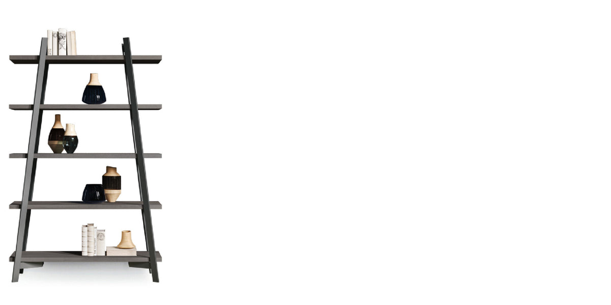 Devina Nais Bookcase Step High — manufacturer image, example finish and configuration
