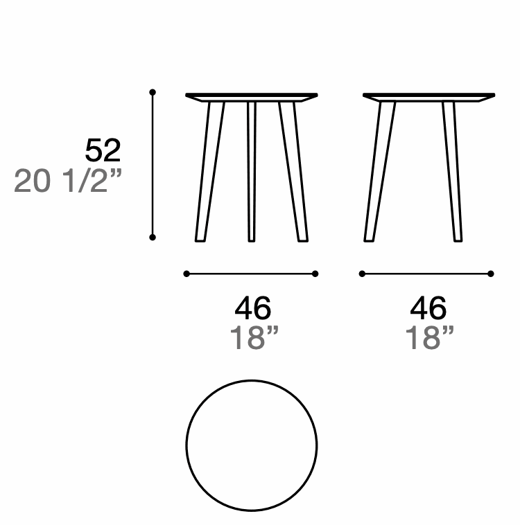 Manufacturer technical drawing for LIFE3; line illustration, not a product photograph.