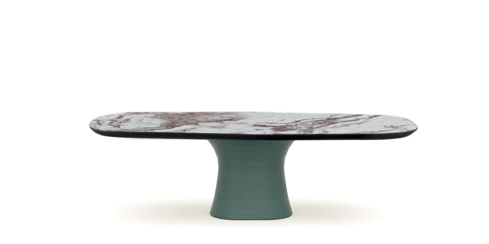 Devina Nais Dining Table Cosmopolitan My-Glass - Monolith — manufacturer image, example finish and configuration