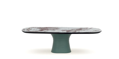 Devina Nais Dining Table Cosmopolitan My-Glass - Monolith — manufacturer image, example finish and configuration