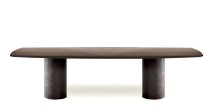 Devina Nais Dining Table Manhattan barrel - Pillar — manufacturer image, example finish and configuration