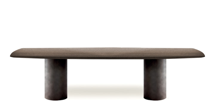 Devina Nais Dining Table Manhattan barrel - Pillar — manufacturer image, example finish and configuration