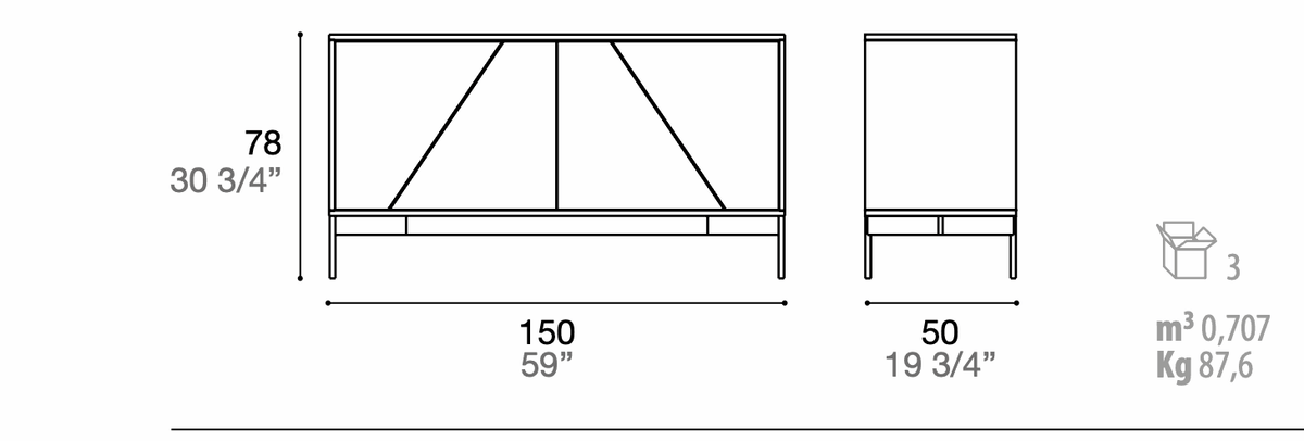 Manufacturer dimensioned technical diagram of Alf DaFrè PSD490. This is a composition diagram, not a finish photograph.