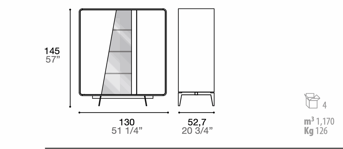 Manufacturer dimensioned technical diagram of Alf DaFrè PSV119. This is a composition diagram, not a finish photograph.