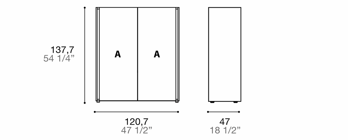 Manufacturer dimensioned technical diagram of Alf DaFrè Da-do giorno PSV162. Diagram is not a finish photograph.