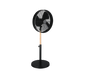 Viking floor fan matt black/wood — R034-32