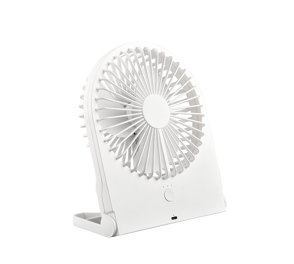 Breezy table fan matt white rechargeable — R044-01