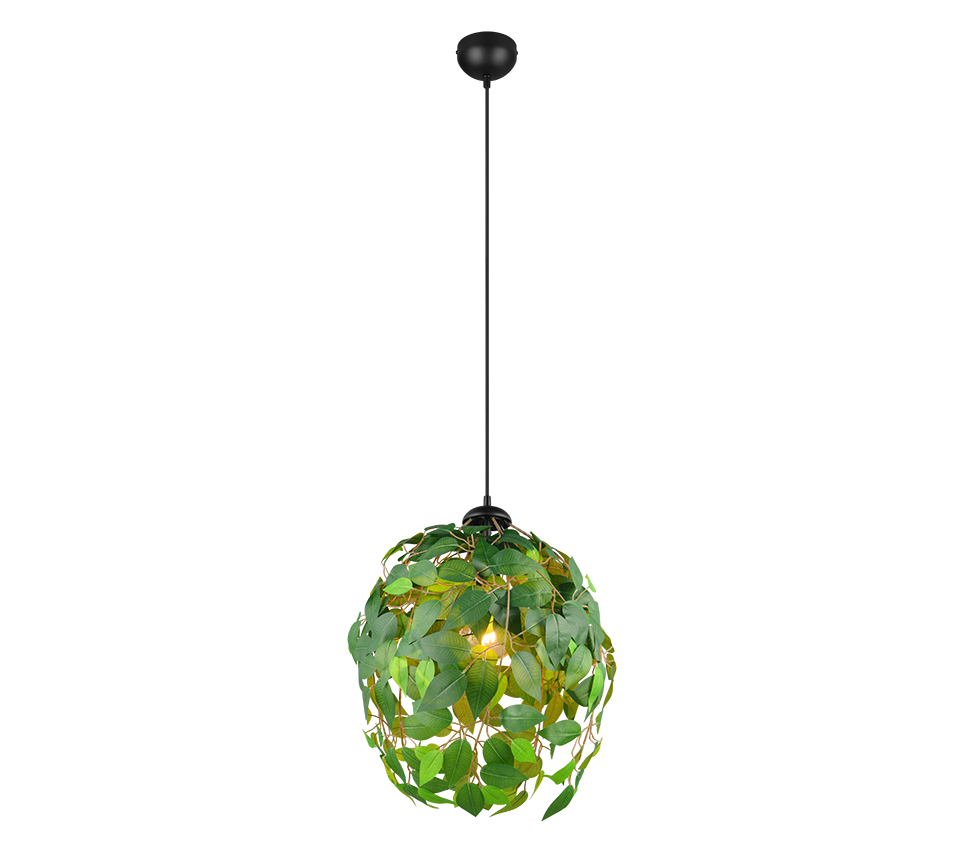 Leavy pendant 38 cm E27 green — R10461915
